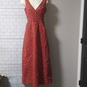 1970s Lanz quilted floral maxi dress VTG small